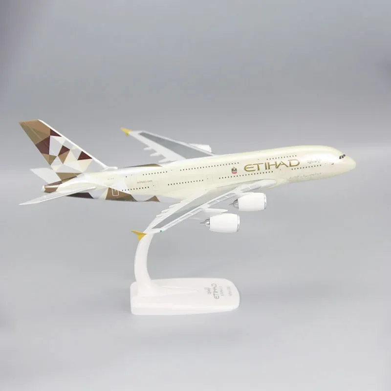 Nuevo 1/250 escala A380 ETIHAD avión de línea aérea plástico ABS montaje avión modelo aviones juguete colección exhibición regalos Fans