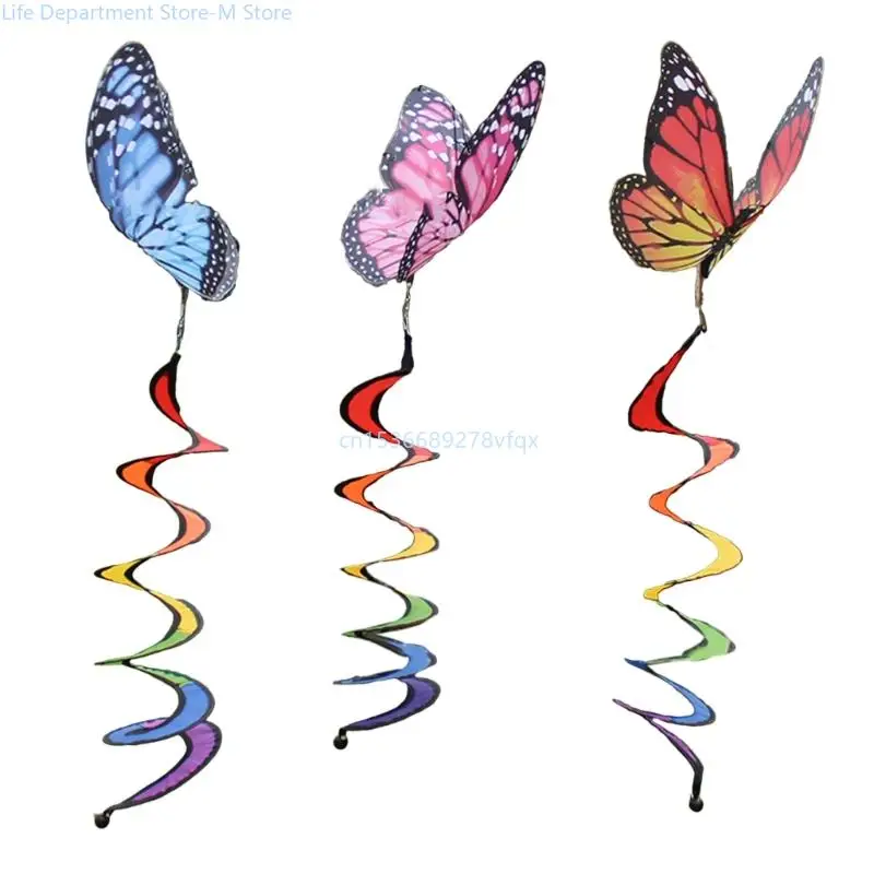 Colorful Butterfly Wind Twisters Curlie Spinners for Home Garden Parties & Event