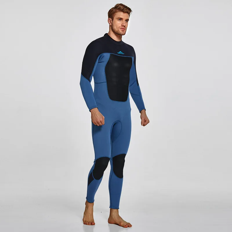 Heren wetsuit 3MM neopreen full body duikhuid met lange mouwen voor onderwatervissers, snorkelen, surfen, kanoën, duiken met ritssluiting