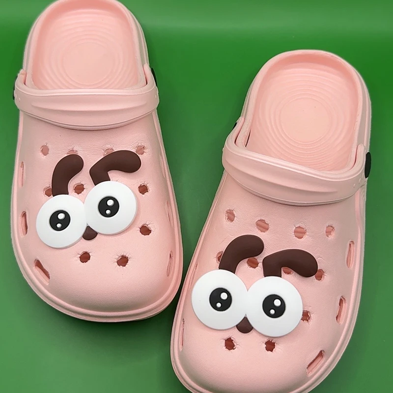 DIY 3D Cute Cartoon Big Eyes Shoe Charms Clogs Slides Sandals Garden Shoes Decorations Charm Set Accessories Kids Gift