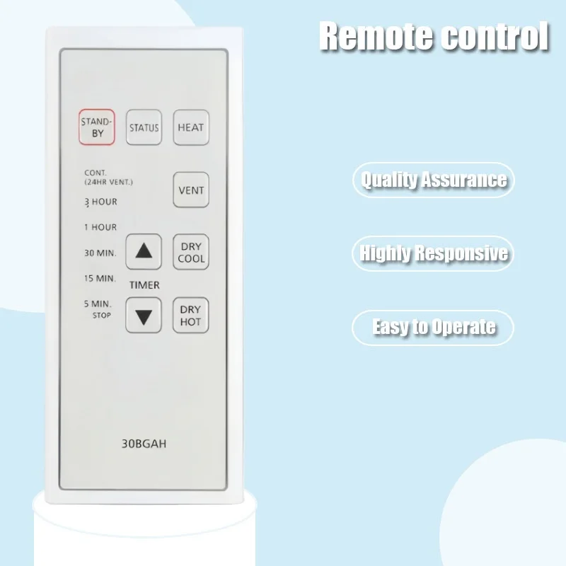 Remote Control for KDK Panasonic Bath Tub, Bath Treasure 30BGBH 30BWAH 23BWAH FV-30BG3H 30BGCH FV-30BG1H 30BGAH FV-30BW1H, New