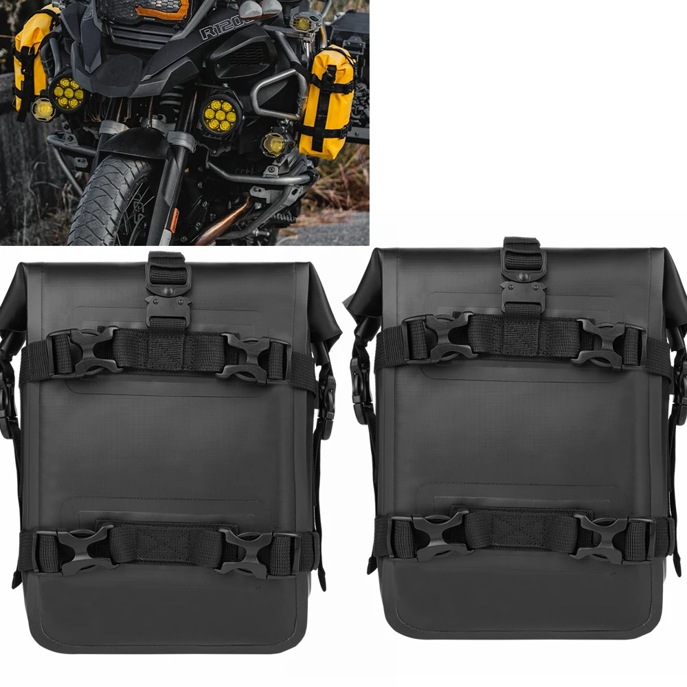 Motorcycle Bumpers Bag Waterproof Motorcycle Side Frame Bag Outdoor Bag Crash Bar Bag Universal Riding Tools Storage