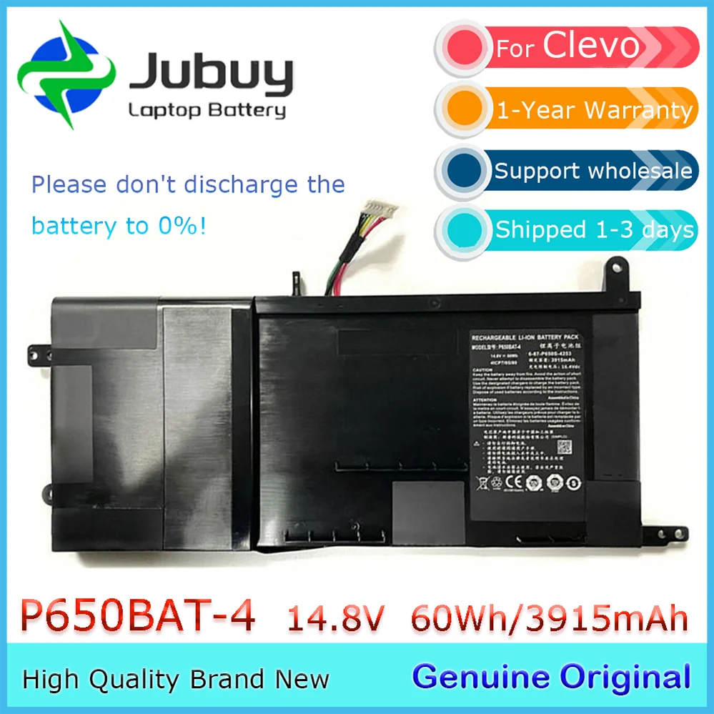 

P650BAT-4 Аккумулятор для Clevo P650SA P650SE P650SG P651SA P651SG P655SE P671RA