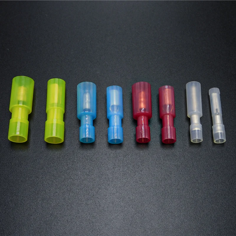 10 Stuks 5 Paar 4-kleuren Kogelvormige Butt Crimp Terminals Nylon Geïsoleerd Snel Insert Draad Connectoren 0.3-6mm2 0.5-0.78 1.25-156