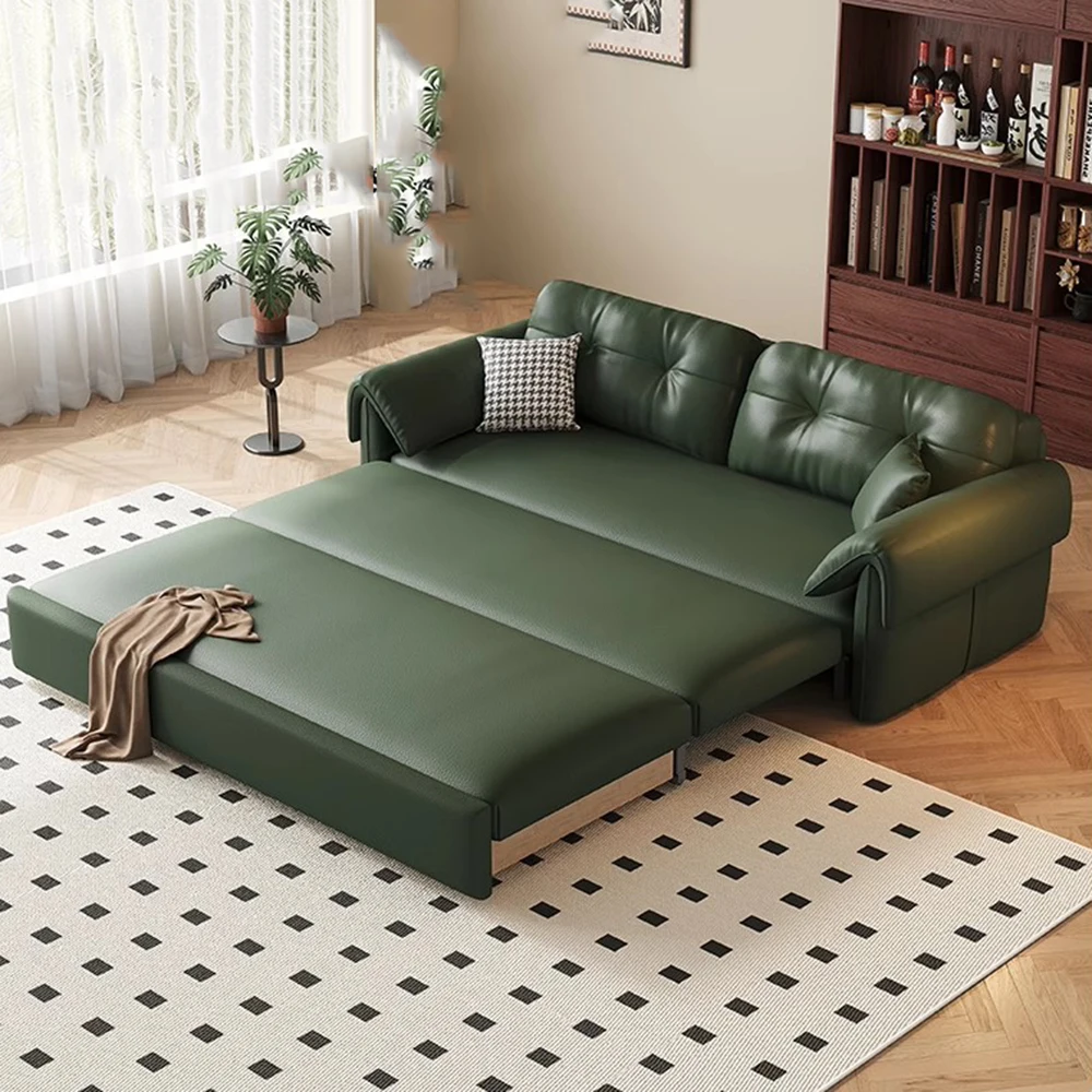 

Multifunctional Couple Sofa Armrest Storage Elasticas Leather Reading Lounge Sofa Living Folding Canape Lit Pliant Decoration