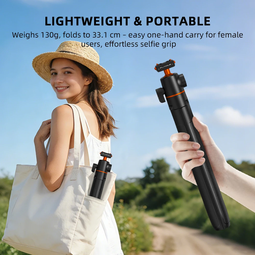 Flymile Stativ für Insta360 X6/X5/Ace Pro 2 Kamera Schnellwechselhalterung Stativ Selfie-Stick 140CM Verstellbarer Ausziehbarer Stab – Detail 9