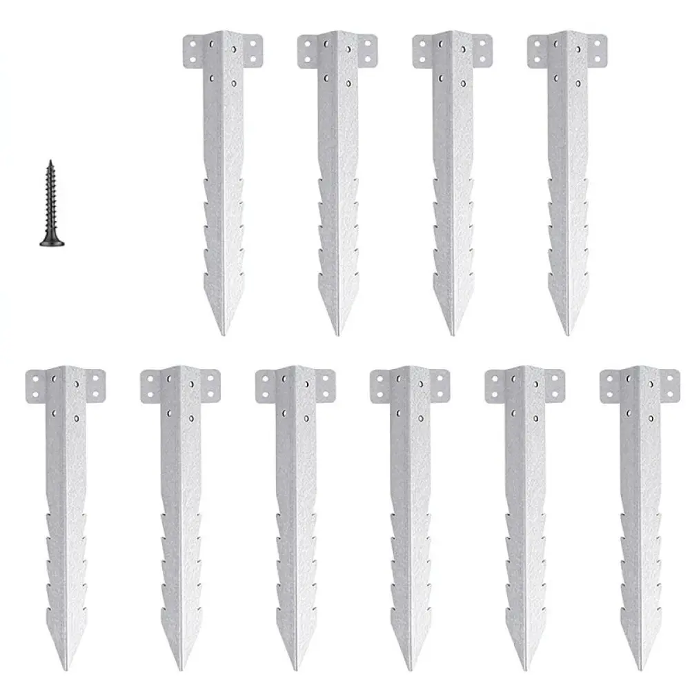 Serrated Metal Sleeper Bracket Garden Landscape Connector Heavy Duty Support For Raised Bed And Fence Posts