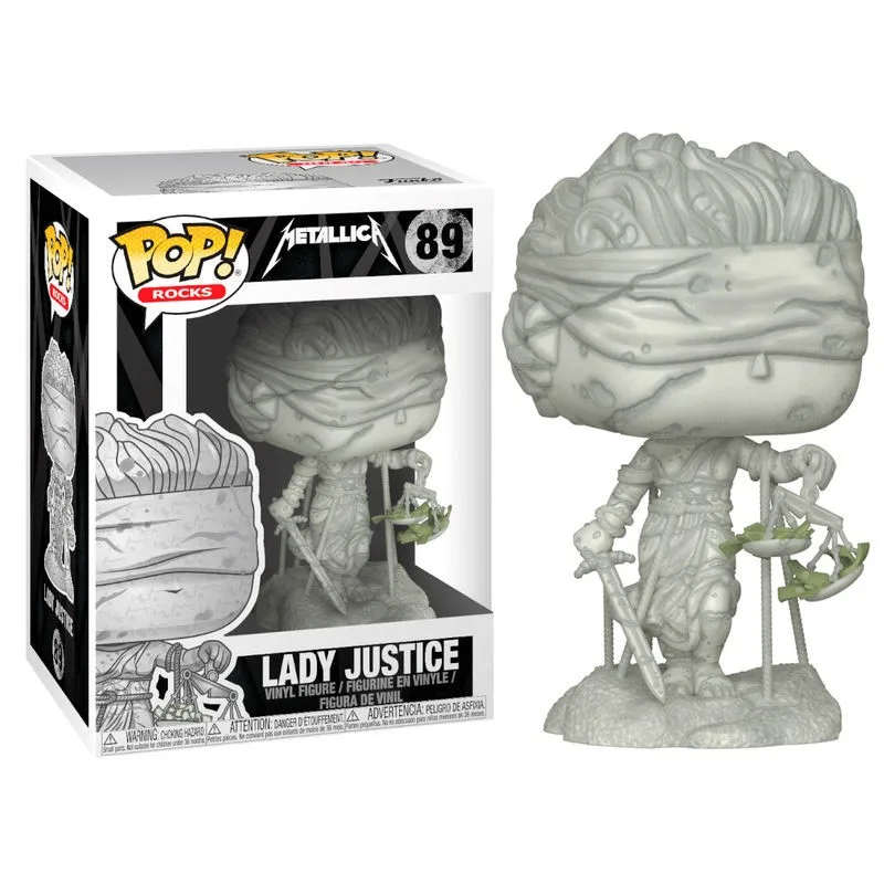 FUNKO POP Rocks Metallica Lady Justice 89# Vinyl Action Figure Decoration Toys High Quality Handmade Collection Figurine Vinyle