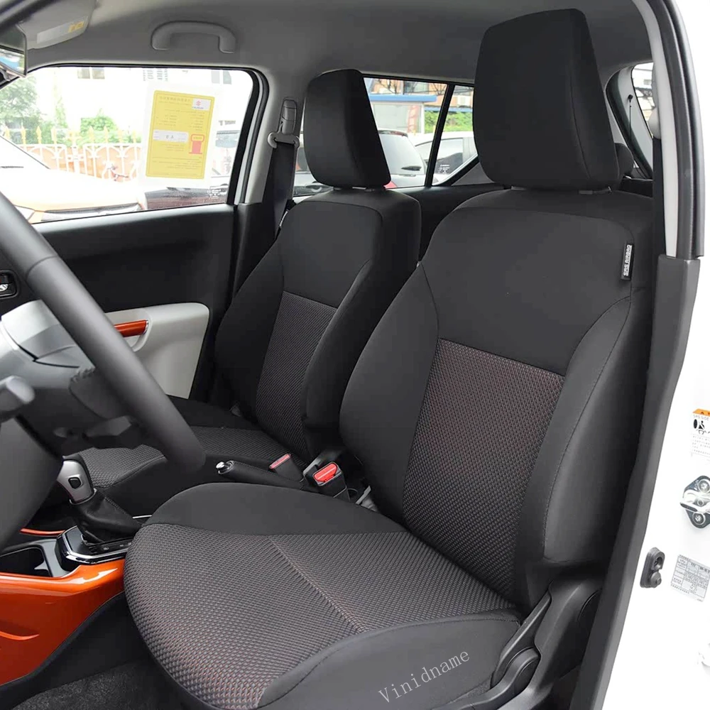 For Suzuki Ignis II 2016 2017 2018 2019 Vegan Nappa Leather Custom Car Seat Covers Full Set Interior Protection Accessories