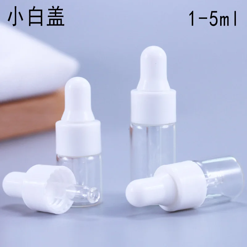 50pcs/lot clear Glass Essential Oil Bottles 5ml 10ml 15ml 20ml Dropper Bottle Jars Vials With Pipette For Cosmetic Perfume