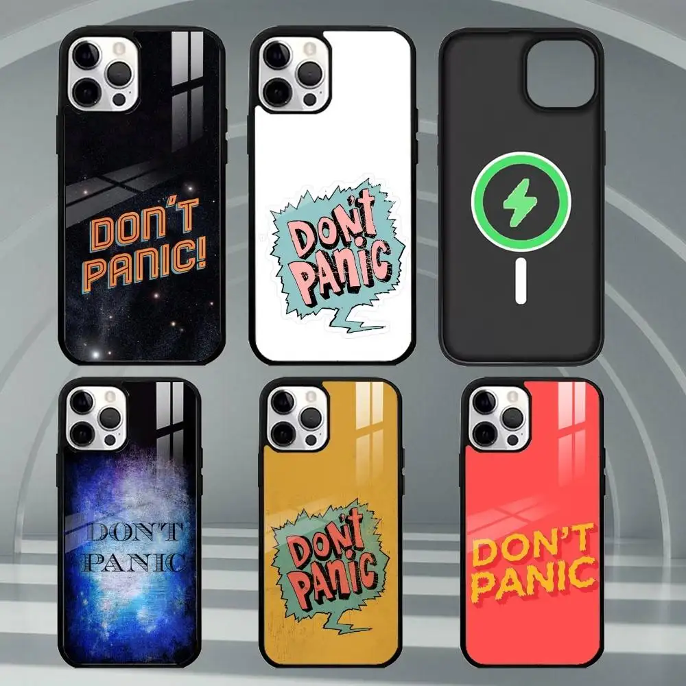 

Don't Panic Phone Case For iPhone17,16,15,14,13,12,11 Plus,Pro Max Magnetic For Magsafe Wireless Charging