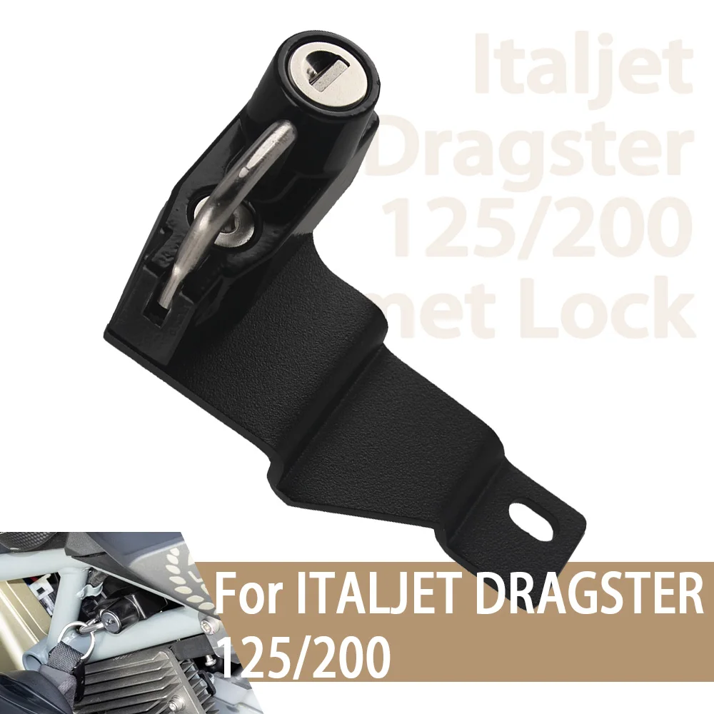 Motorcycle Helmet Lock Kit Anti-Theft Security Lock with 2 Keys Aluminum Tamper-Proof Helmets Locks For ITALJET DRAGSTER 200 125