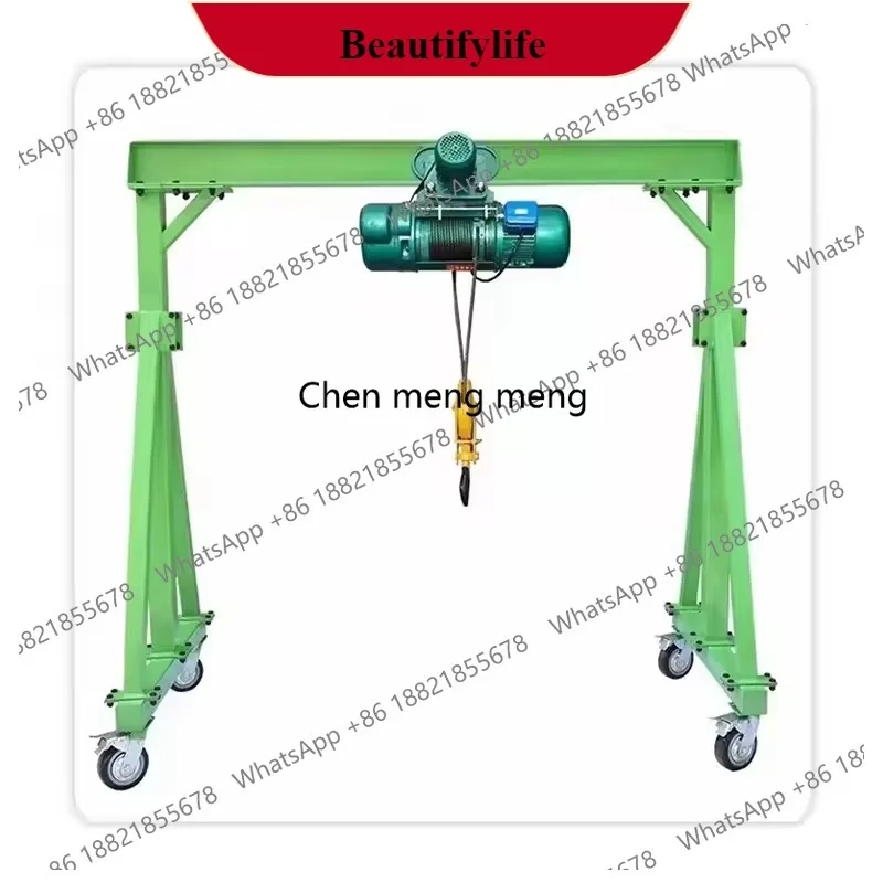 z189 Portable Mobile Gantry Crane 1 Ton 2 Ton 3 Ton Capacity Adjustable Height  For Warehouse Workshop