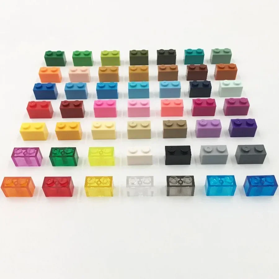 Blocs de construction en briques épaisses 1x2 points, 40 pièces, figurines éducatives et créatives, taille Compatible avec 3004 jouets ABS pour enfants