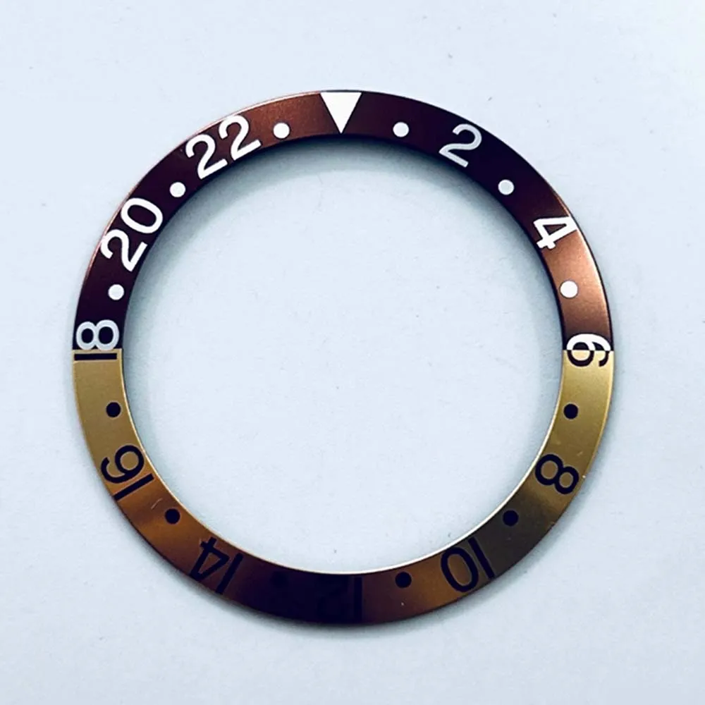 NH34 NH35 무브먼트 용 40mm 시계 케이스 용 1PC 38*30.5mm 레트로 경사 알루미늄 링 GMT 시계 베젤