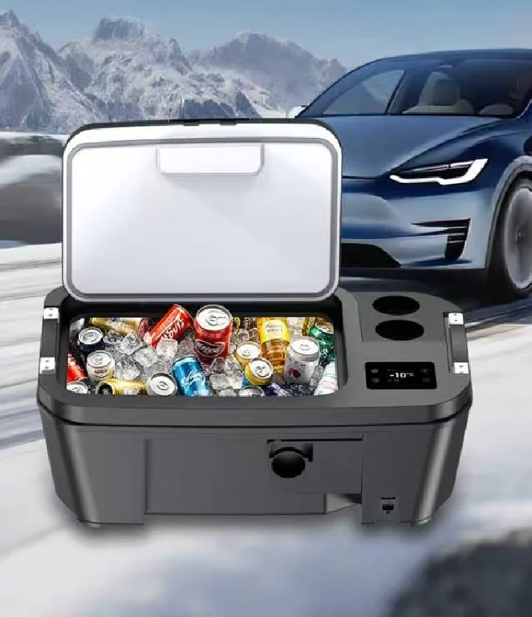20-Liter Capacity For Tesla Model Y Specialized Car Refrigerator Portable Using in the Car and Outdoor