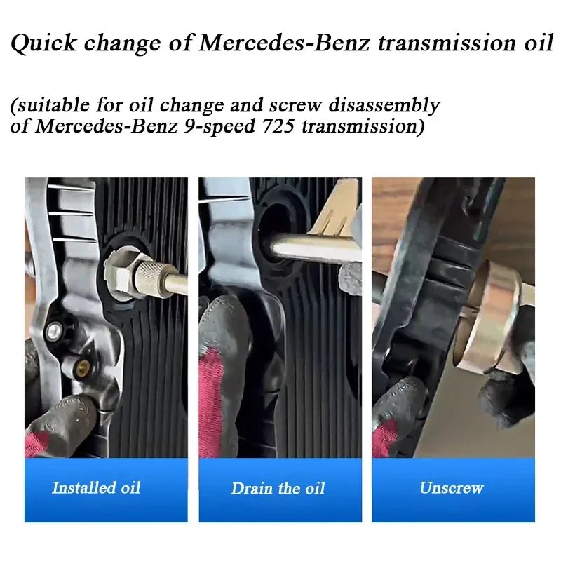 Juego de Herramientas de adaptador de aceite de transmisión resistente al calor para Mercedes Benz E350 9G Tronic, Kit de recarga de drenaje de