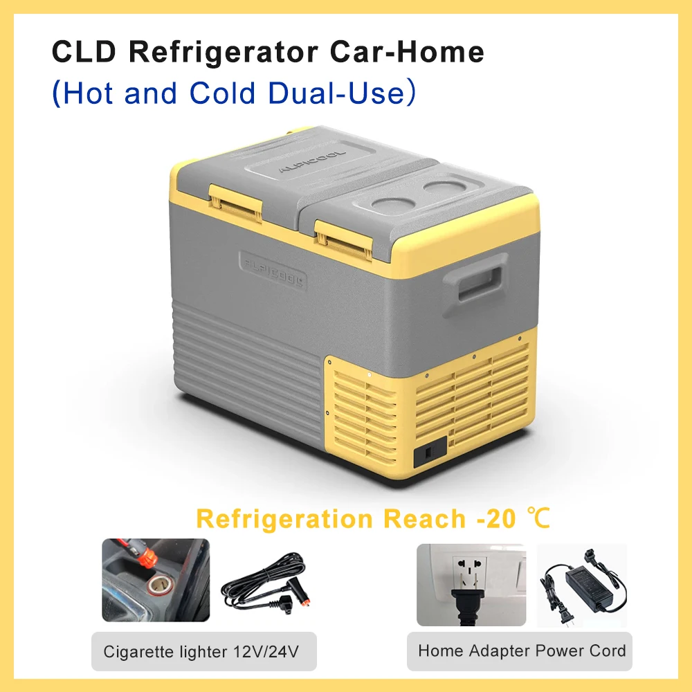 Alpicool CLD 35L 45L 55L Car Refrigerator 12V/24V 220V  Dual-purpose Freezing and Refrigeration Portable Travel Camping