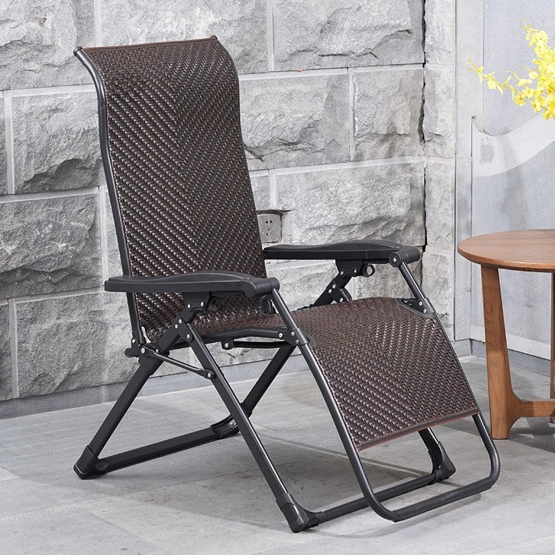 涼しい籐椅子、背もたれの高い昼休み、午後の昼寝用折りたたみリクライニングチェア