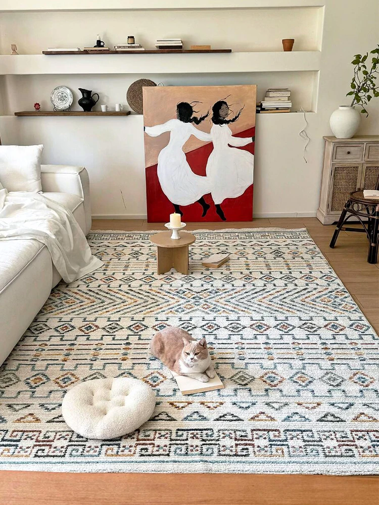 Ethnic Turkey Style Living Room Carpet Bohemian Large Thick Floor Area Rug Decor Home Soft Sofa Bedside Mat Large Bedroom Rug