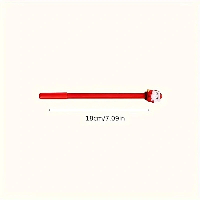 10 Pcs/Pack Random style Christmas Neutral Pen Creative Cartoon Student Writing Stationery Supplies, Christmas Gifts