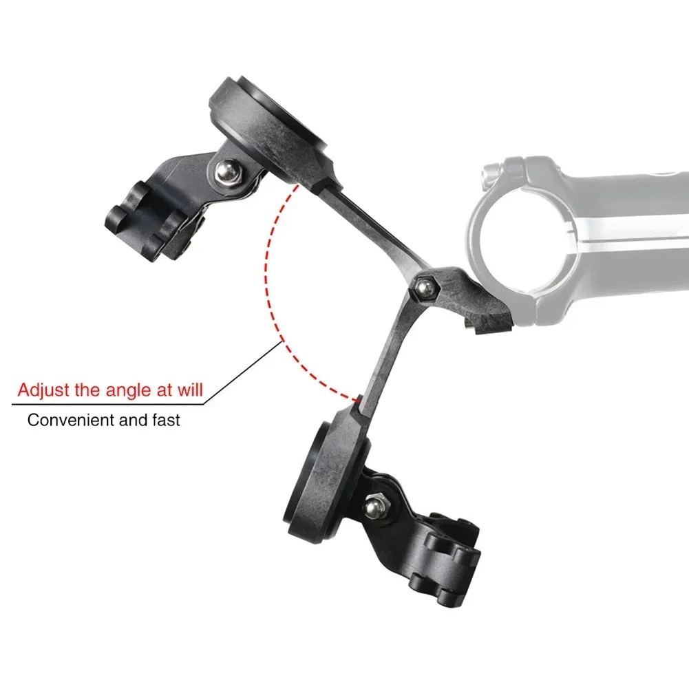 Penyangga Speedometer sepeda komputer, Stem peninggi komputer sepeda yang dapat disesuaikan, Stem Speedometer GPS Bracket untuk Garmin