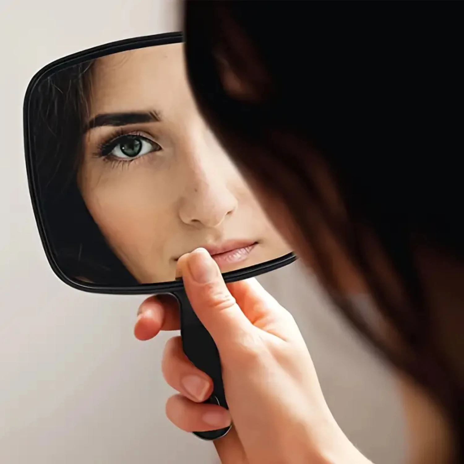 Large Distortion-Free Hand Mirror for Makeup with Portable Vanity - Multi-Purpose House Hand Mirror - 1 Pcs High-Quality Hand Ho