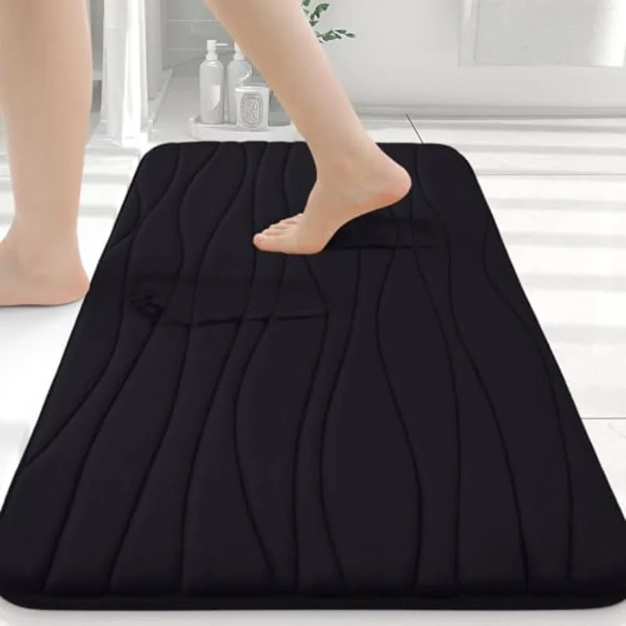 

Memory Foam Bathroom Rug Mat 24x16, Extra Soft and Absorbent Bath Mats, Non-Slip and Machine Washable Bath Rugs for Bathroom Fl