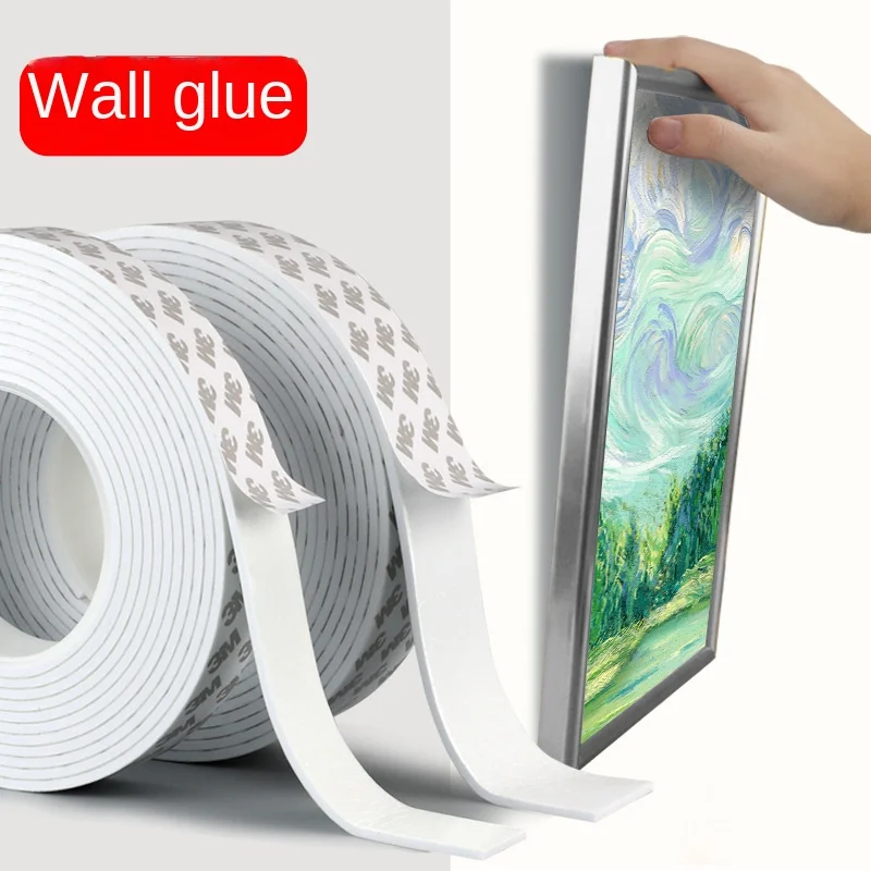 3M 10mm Sponge Tape Strong Thickening Black Foam Tape Foam Shock-Proof Anti-Collision Acoustic Gap Sealing Strip Adhesive