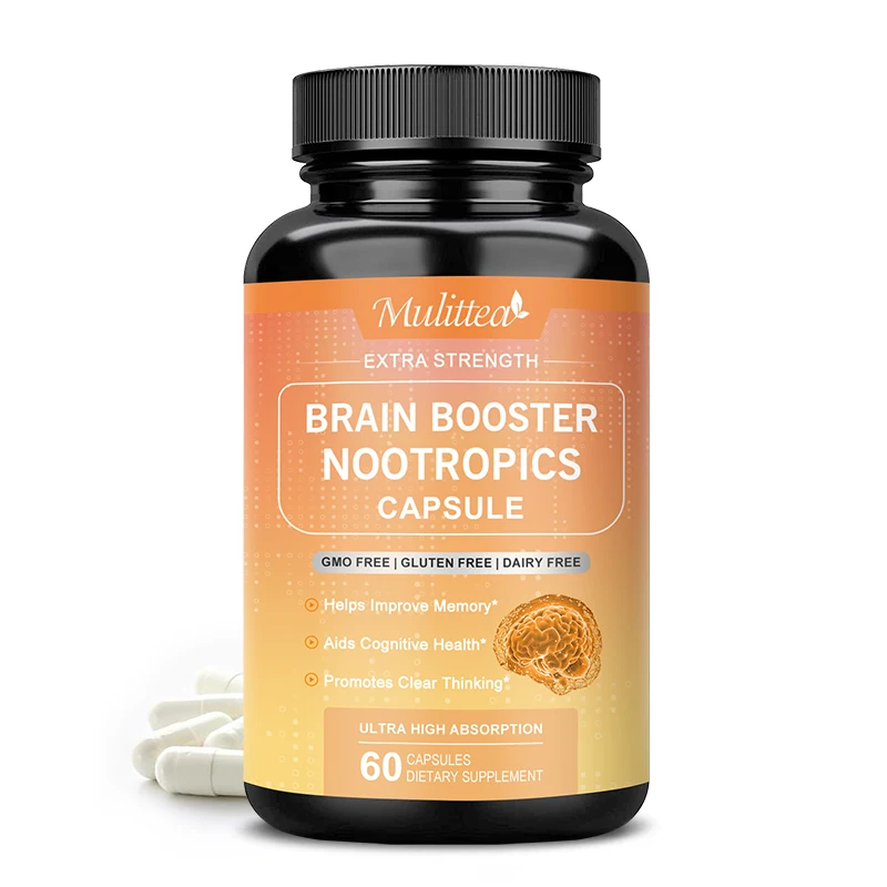 Mulittea Brain Booster Nootropic Capusles Improve Memory for Enhance Focus Neuro amp IQ Improve & Reduces Forgetfulness