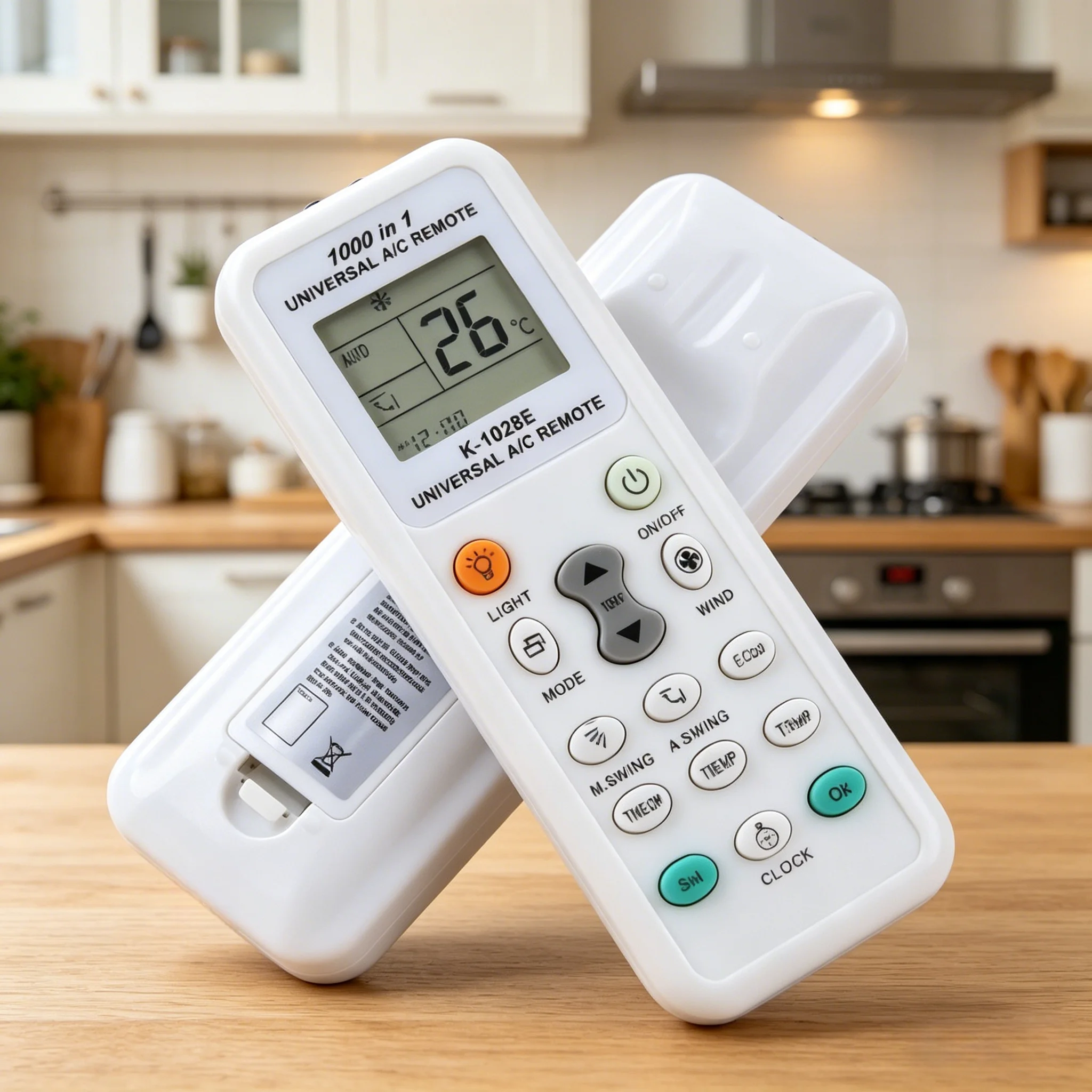K-1028E Universal A/C Remote Control, Compatible with 1000 Brands, Fit SANYO/FUJITSU/Toshiba/Samsung, with User Instructions