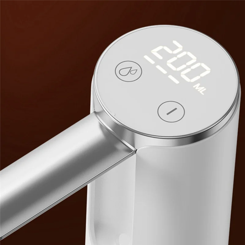 Distribuidor de garrafa de água de mesa de dupla finalidade com medidas automáticas, bomba de garrafa de água elétrica portátil dobrável
