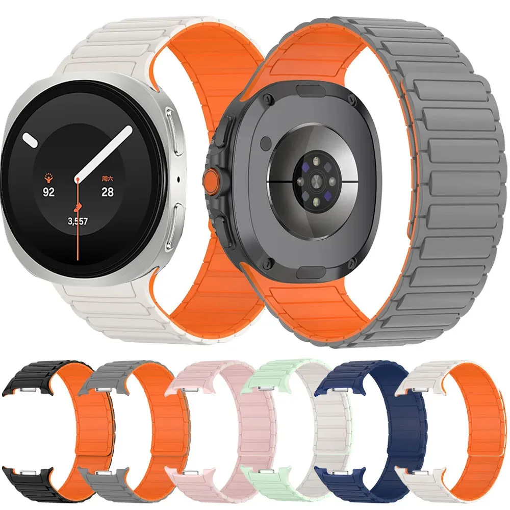 Magnetisches Silikonarmband für Samsung Galaxy Watch 8/9 40 mm 44 mm Sportarmband für Samsung Galaxy Watch 8 Classic 46 mm Uhrenarmband