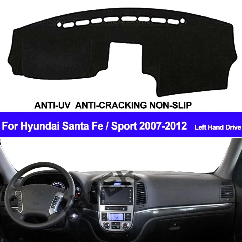 For Hyundai Santafe Santa Fe 2007 2008 2009 2010 2011 2012 Car Protective  Dashboard Cover Silicone Non-Slip Mat Auto Sunshade