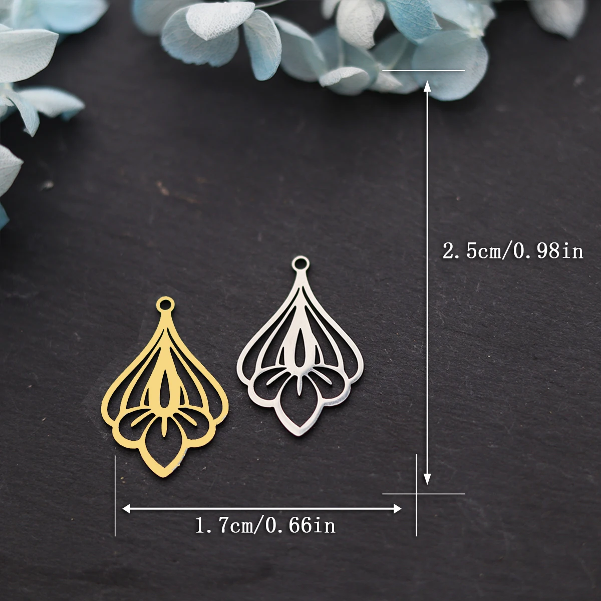 3 STKS DIY Amulet Lotusbloem Yogo Boeddha Rvs Hanger Charme Voor Sieraden Maken Ketting Religie Crescent diy Leveranties