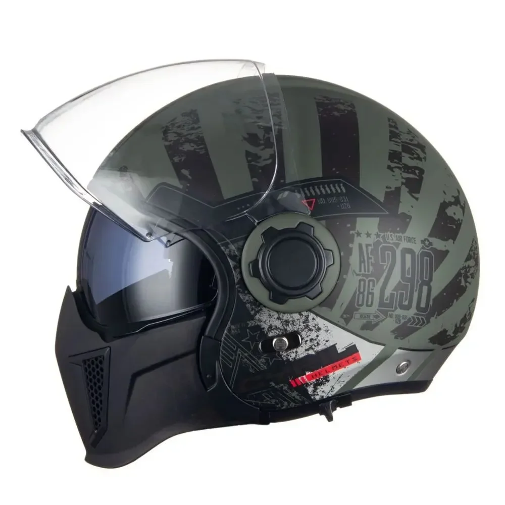 Modulaire Motorhelm Volledig Gezicht Open Helm Herenhelmen DOT ECE GOEDGEKEURD CYRIL OP12A Capacete De Moto Masculino