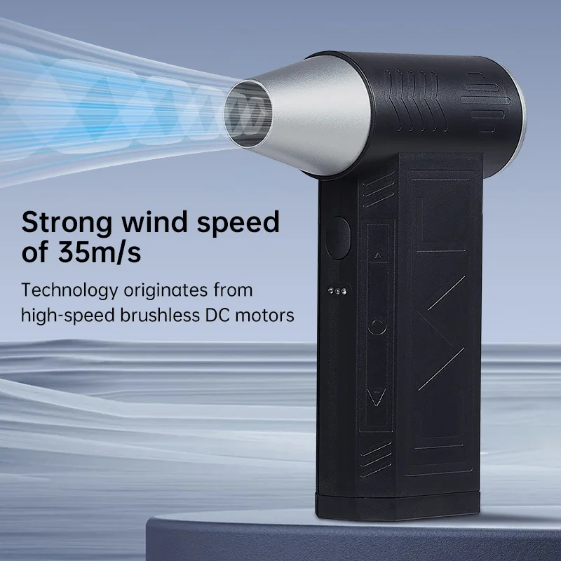 2025 New 100000RPM Violent Turbo fan 35m/s Mini Camping Outdoor handheld fan with high-speed dust removal and adjustable camping