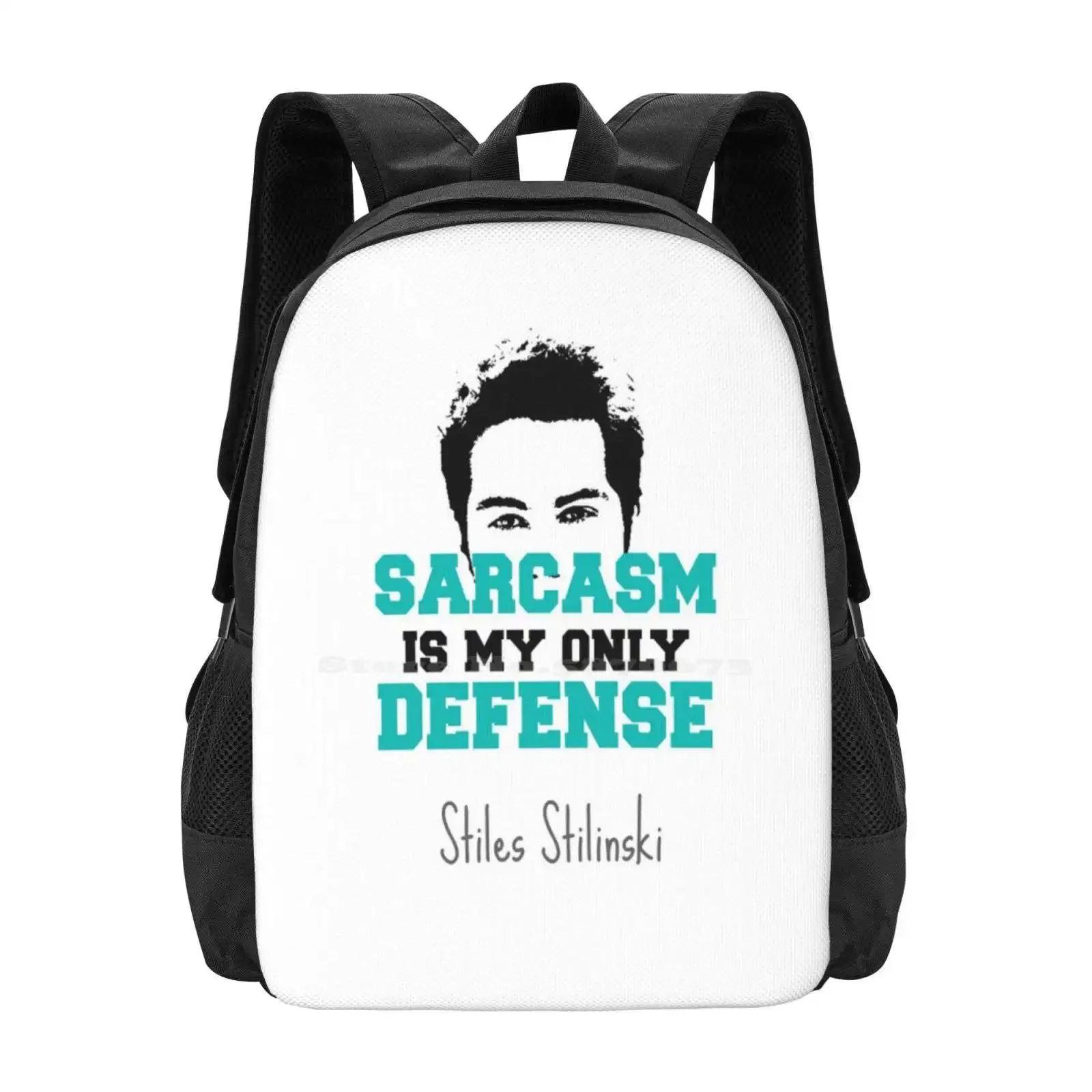 

Teen Wolf Stiles Stilinski Pattern Design Bag Студенческий рюкзак Teen Wolf Tv Stiles Stilinski Dylan Obrien Quote Sarcasm Blue