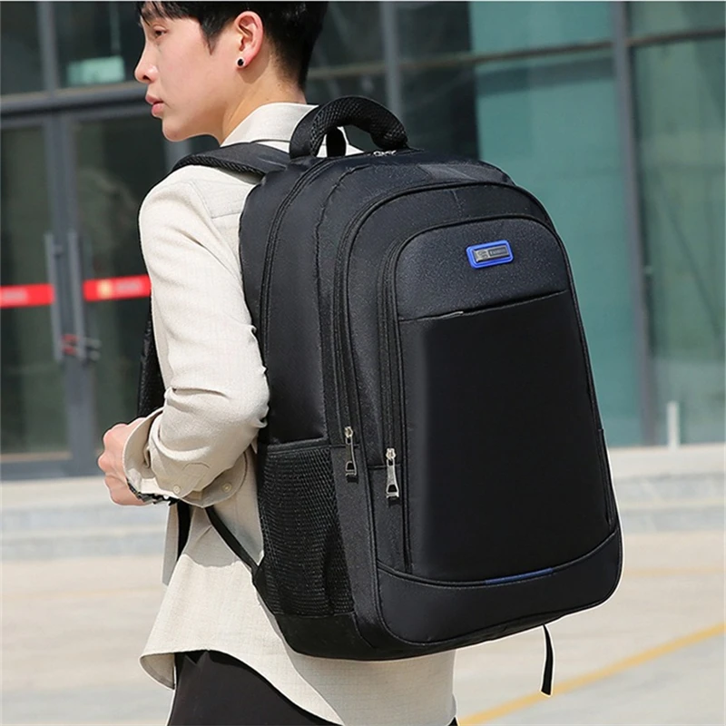 Nesitu Casual Big Large Capacity A4 14 15.6 16 17 inch Laptop Men Women Backpack Duffel Travel Bag Black M2931