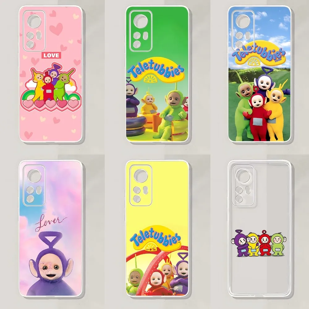 Cute T-Teletubbies Phone Case For Xiaomi 11 Redmi Note 11 5G 8T 9A 9 10T Note8Pro Note9 12SUltra Transparent Case