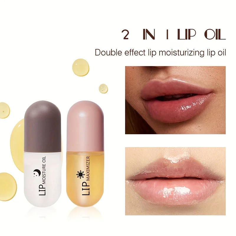 Instant Lip Plumping GLOSS Serum น้ํามันหอมระเหยบํารุงผิว Anti-Wrinkle Moisturizing เซ็กซี่ Lip Care ความชื้นยาวนาน