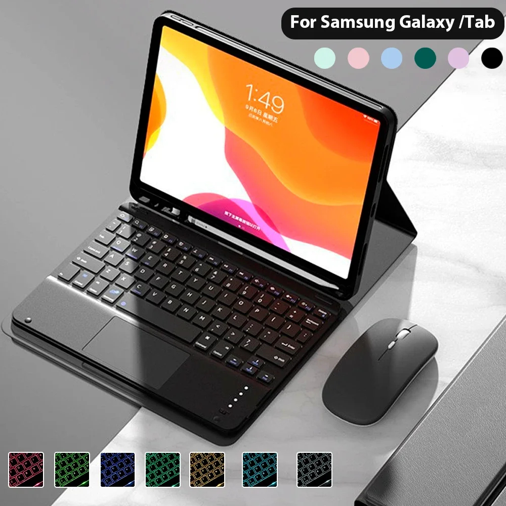 Case with Keyboard,mouse Detachable Keyboard Cover for Galaxy Tab S6 Lite 10.4 Inch Tab S6 Lite SM-P610 P613 P615 P619