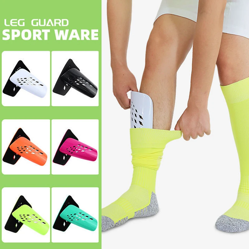 1 Pairs Hard Football Shin Guard Adults Kids Professional Sport Soccer Leg Guards Diamond Shaped Breathable Protective Gear