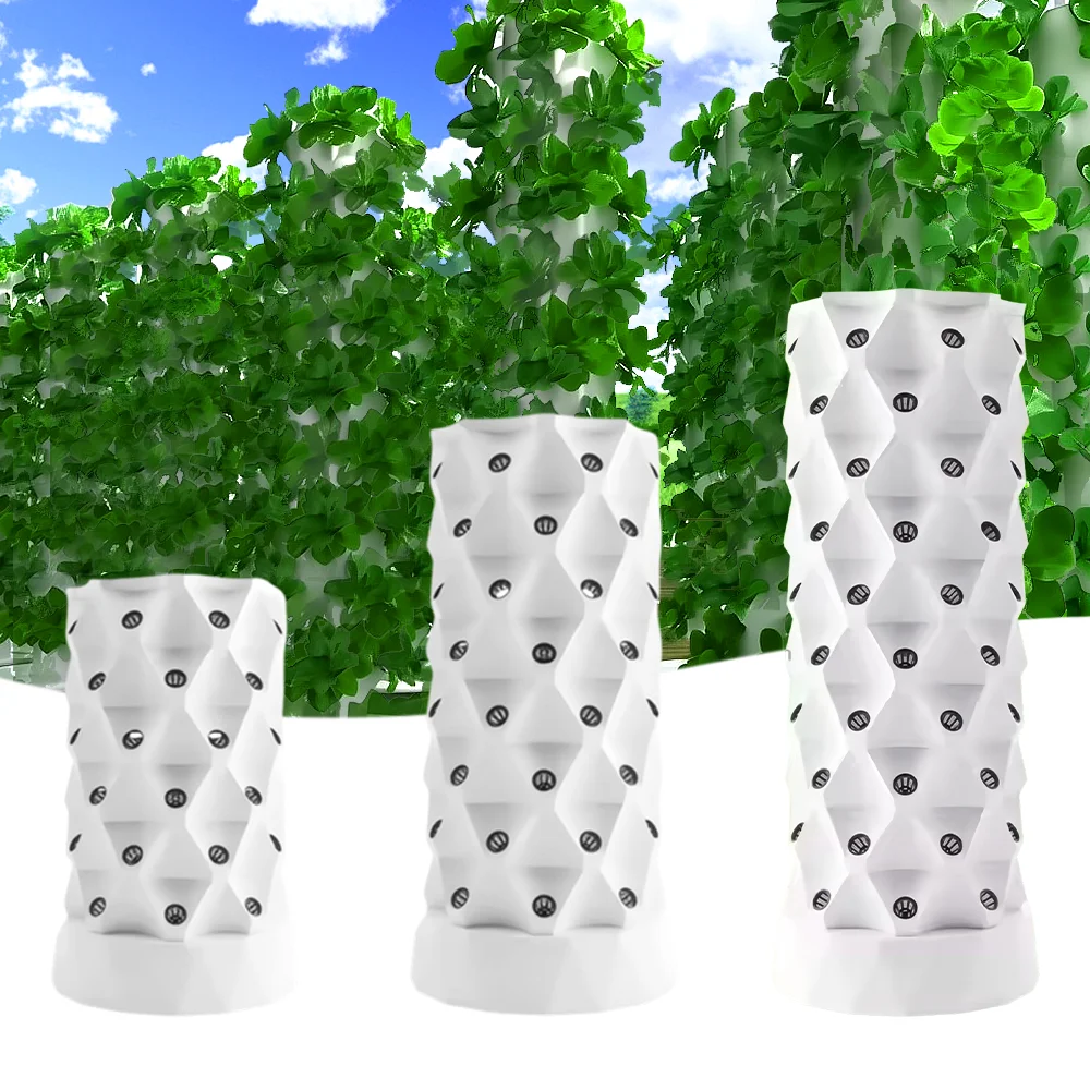 Extra Durable Frost Resistant Plastic With Seed Pods Included 108 Plants Vertical Farm Tower For Commercial Nursery