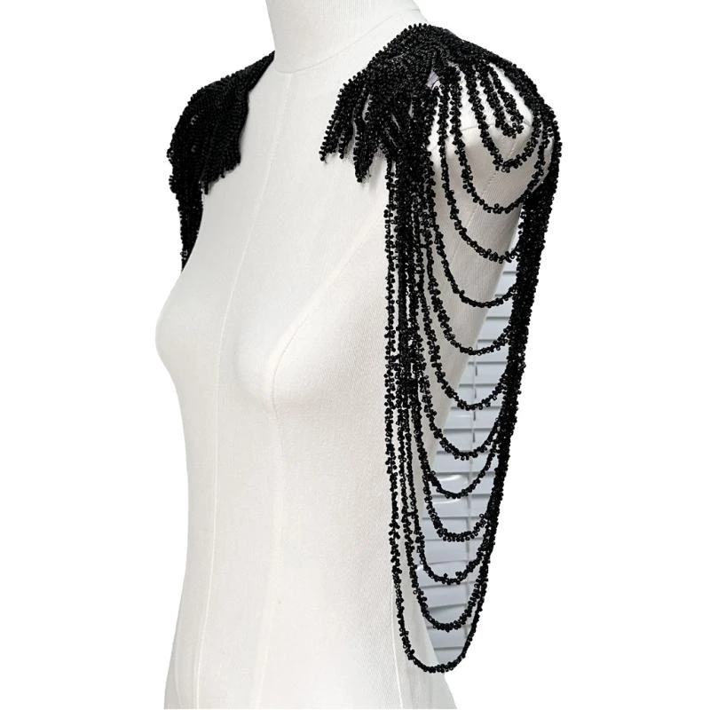 5ASD Профессиональные исполнители костюм Epaulets Applique Applique с блестками с блестками эполеты для сценического костюма