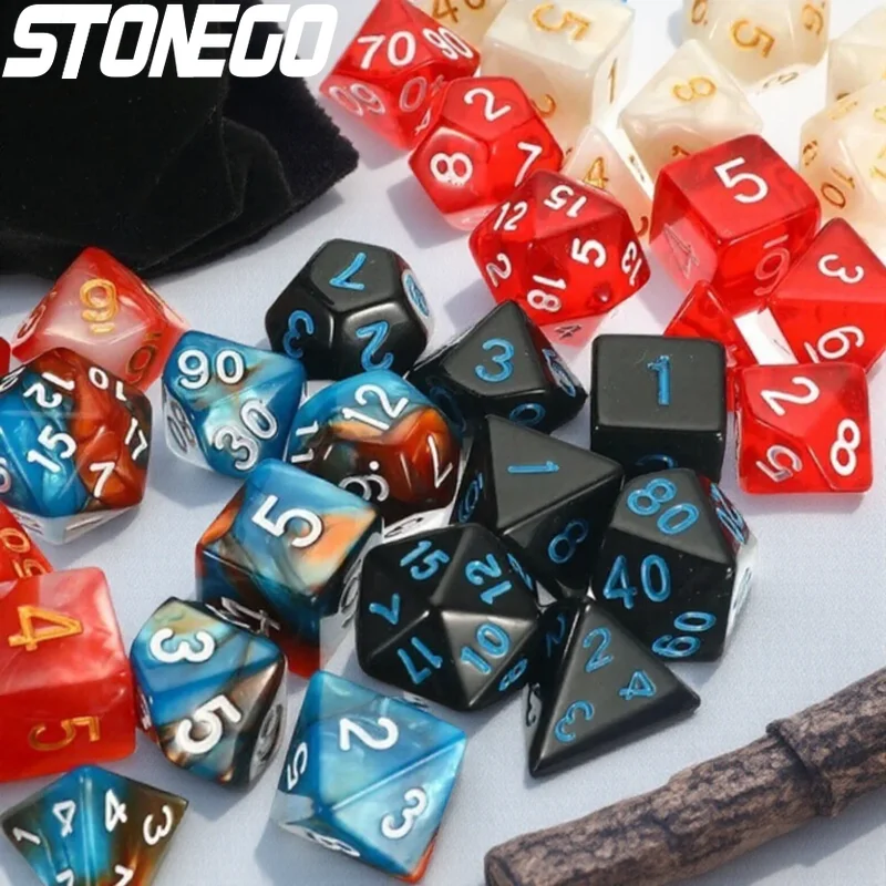 

7Pcs Polyhedral Dice Set for RPG Tabletop Games Gaming Accessories Perfect Gift for Dungeons and Dragons Fans
