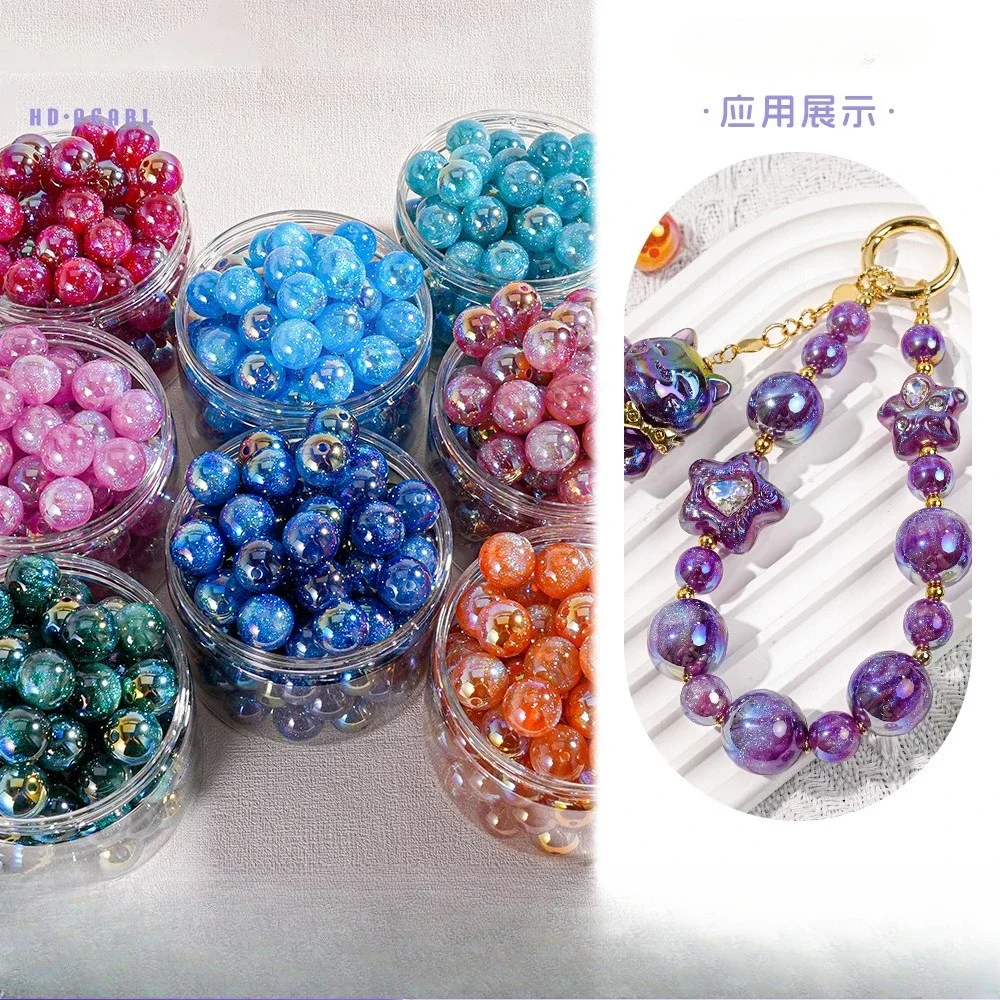 16mm Round Beading Through Hole Mobile Phone Chain DIY Material Loose Beads 6mm Bracelet