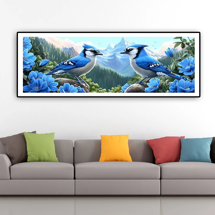 Fullcang Diy Diamond Mosaic Embroidery Flower and Bird Diamonds Art Painting Extra Large Size Animals Full Jewelry Cross Stitch