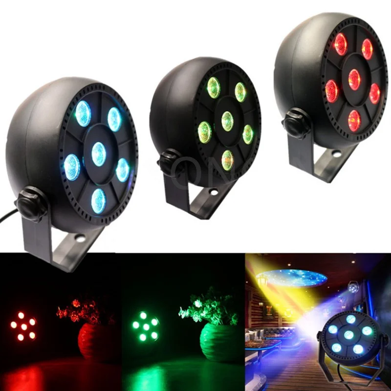 5V USB Led Flat Par Light 6x3W RGB 3in1 Sound Activated Dj Light Uplight For Disco Party Led Dance Floor