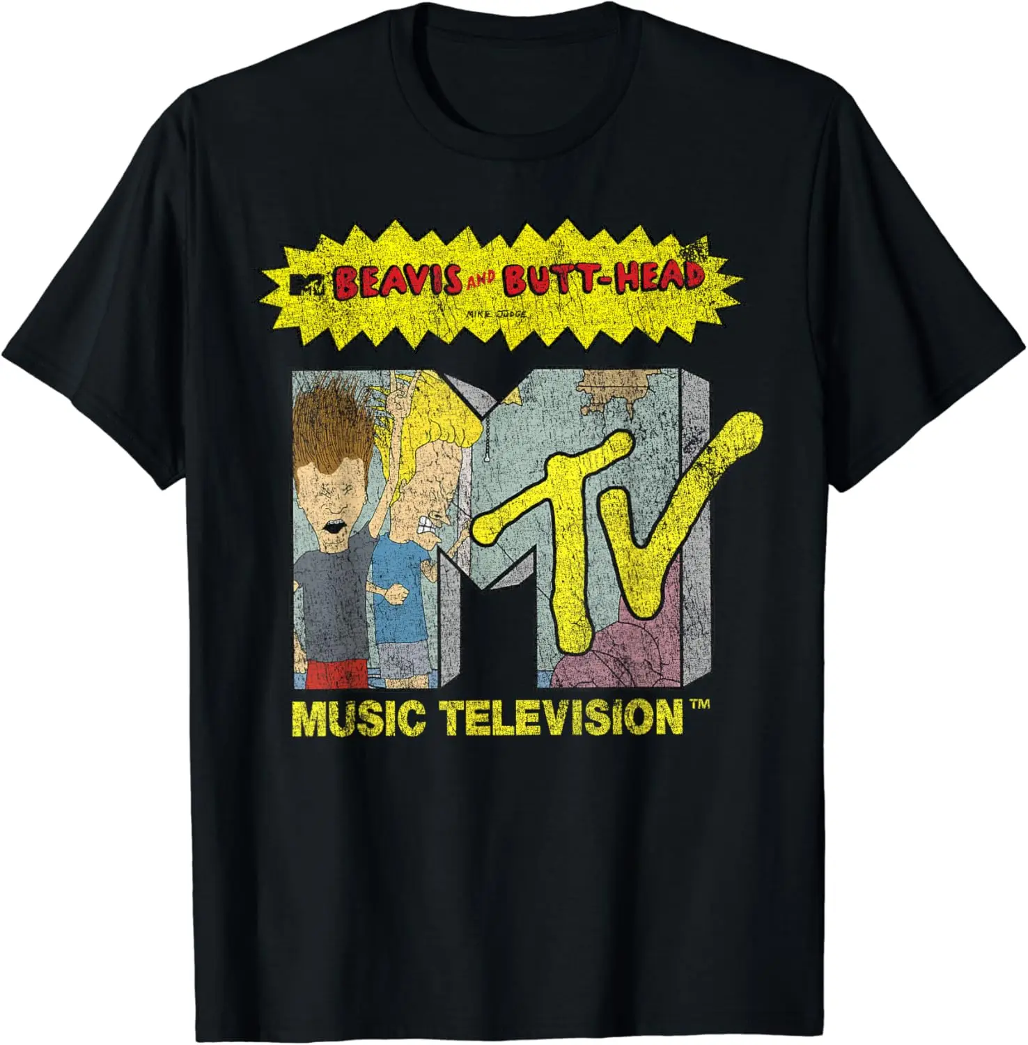 

Beavis and Butt-Head Distressed MTV Logo T-Shirt Men's and women's T-shirts